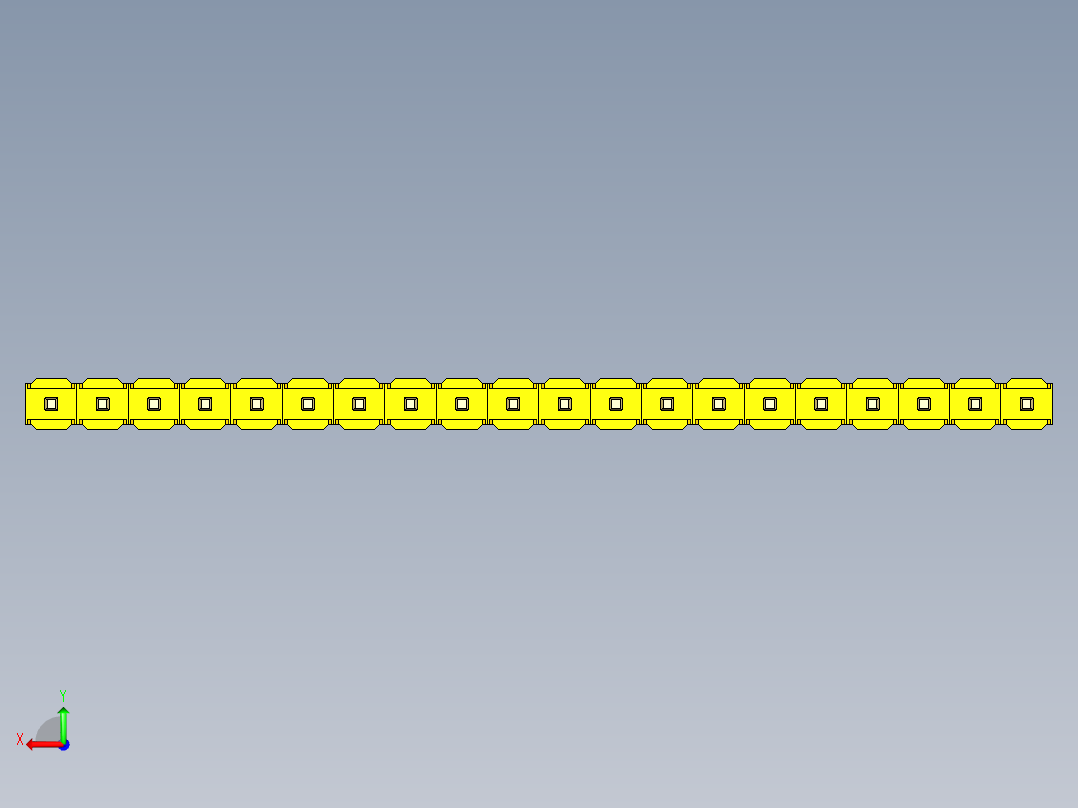 彩色公头100mil（2.54mm）系列-DS1021_yellow_1x20p_100mil_Type5_rev1.0后视图