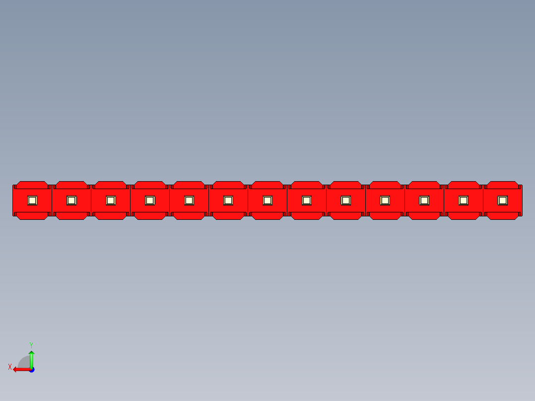 彩色公头100mil（2.54mm）系列-DS1021_red_1x13p_100mil_Type5_rev1.0后视图