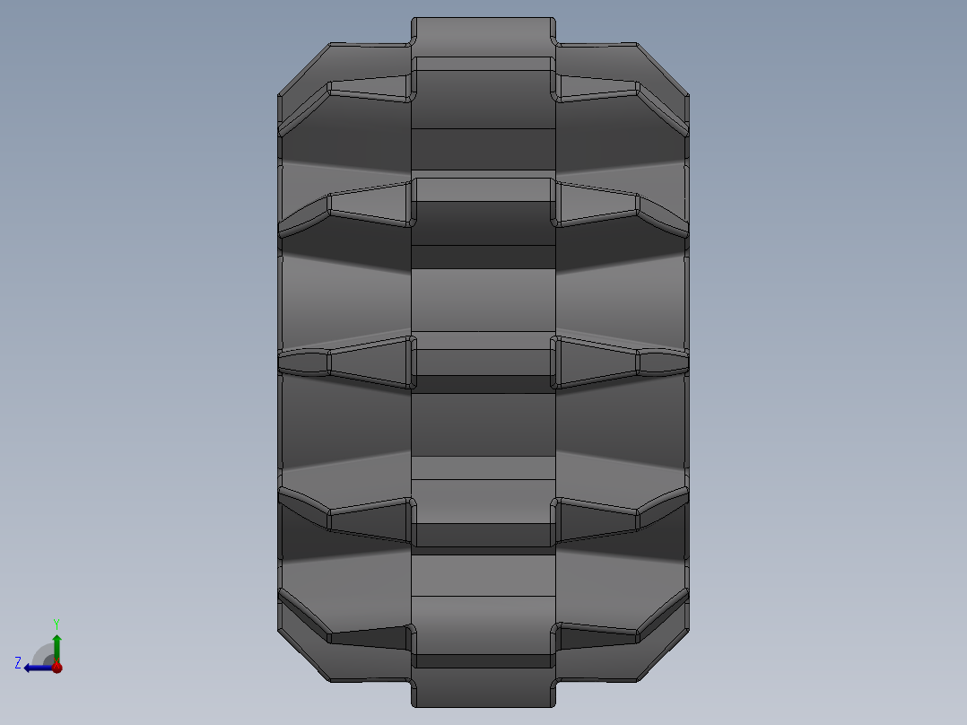 32270 Medium Stone Grey Technic Gear 12 Tooth Double Bevel.SLDPRT右视图