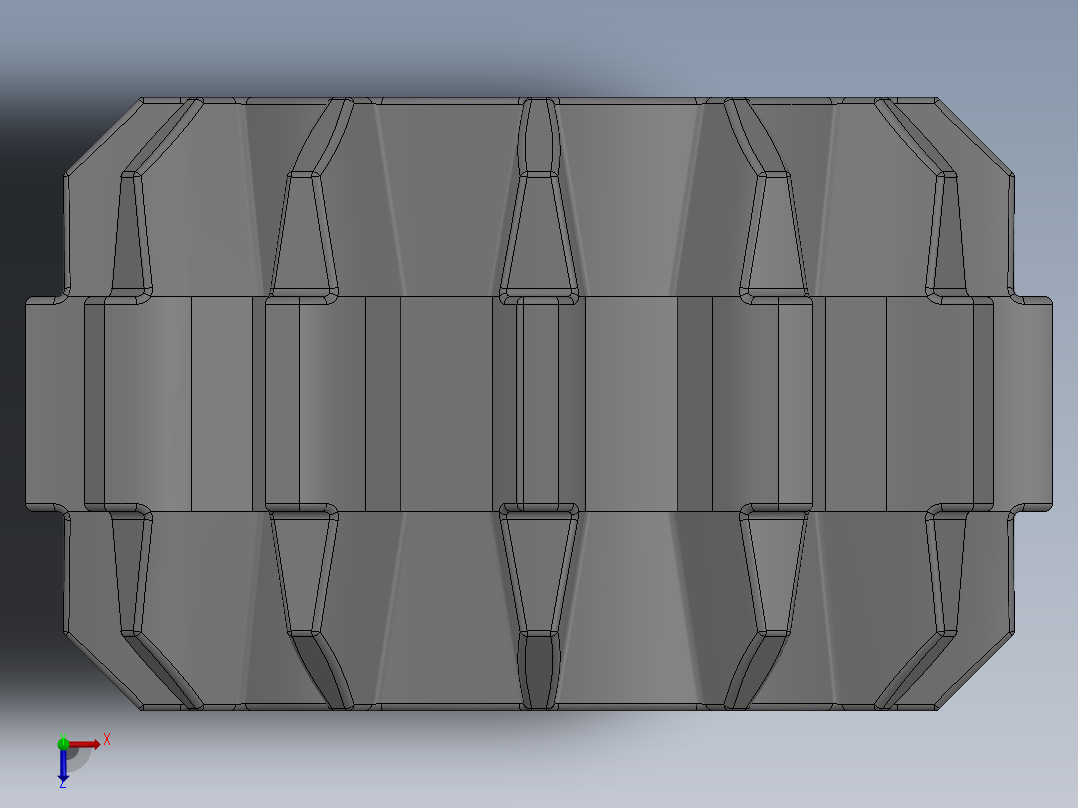 32270 Medium Stone Grey Technic Gear 12 Tooth Double Bevel.SLDPRT俯视图