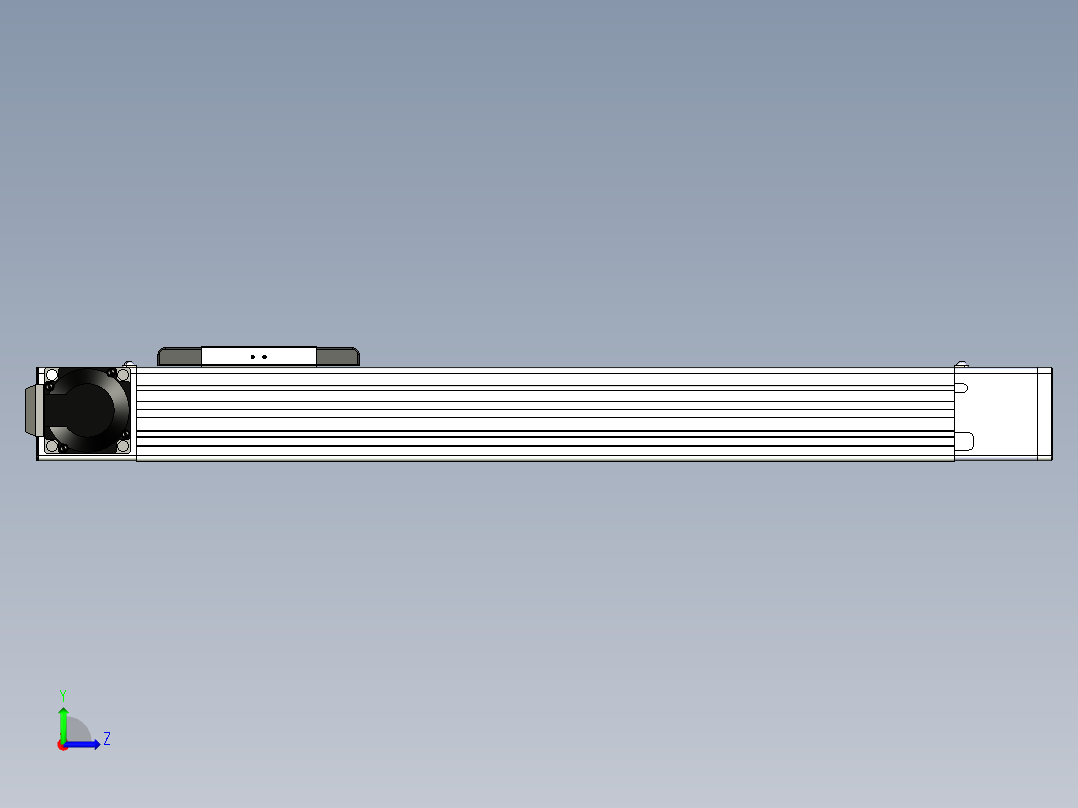 同步带滑台-欧规BC6-L120-S400-L-P40-D3左视图