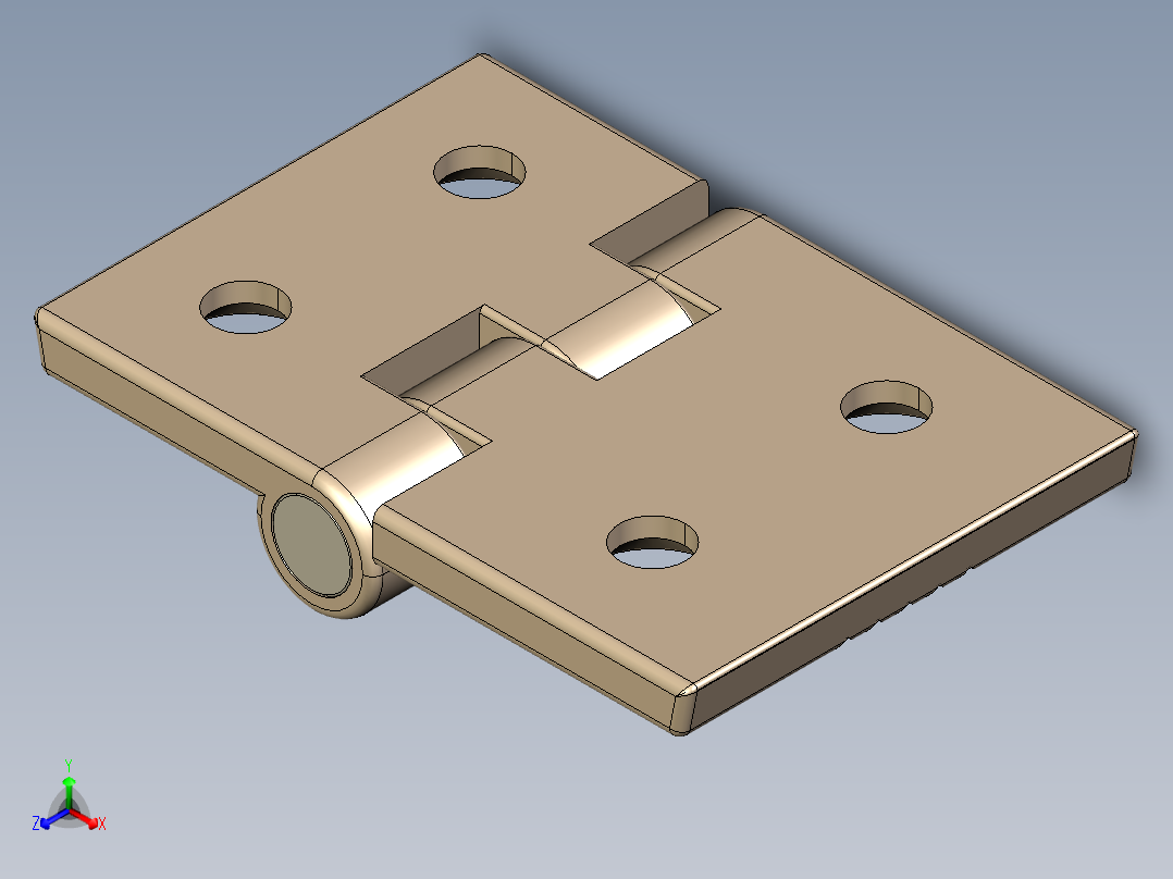 型材-KJN 30X40 CONDUCTIVE HINGE 3842544528正等轴测图
