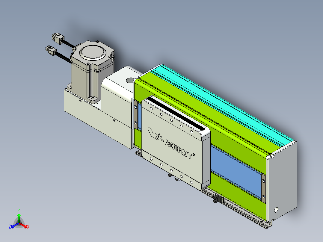 威洛博VBC同步带传动一无尘环境VBC17-L45-S100-BL-ZP75-C3正等轴测图