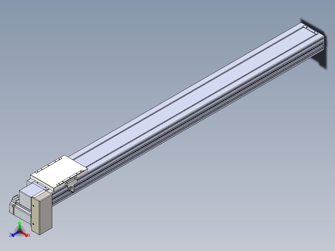 同步带全封闭直线模组TPA-HCB-120D-90-L1150-RP-Y-P40-N3正等轴测图