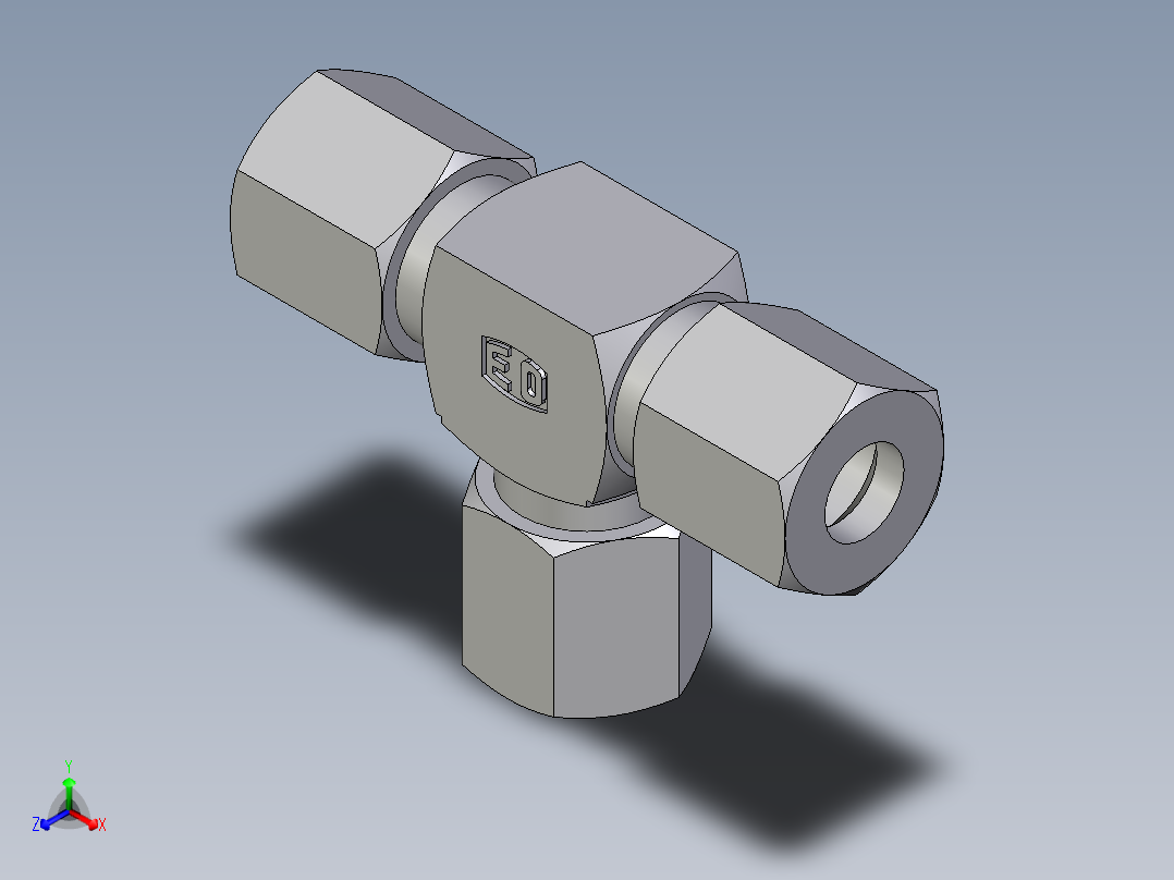 卡套式工业通用硬管接头EO_Union_tee_T06LLCF