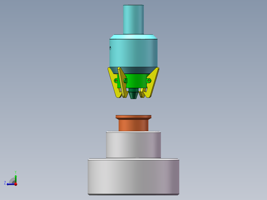 旋转压边机构右视图