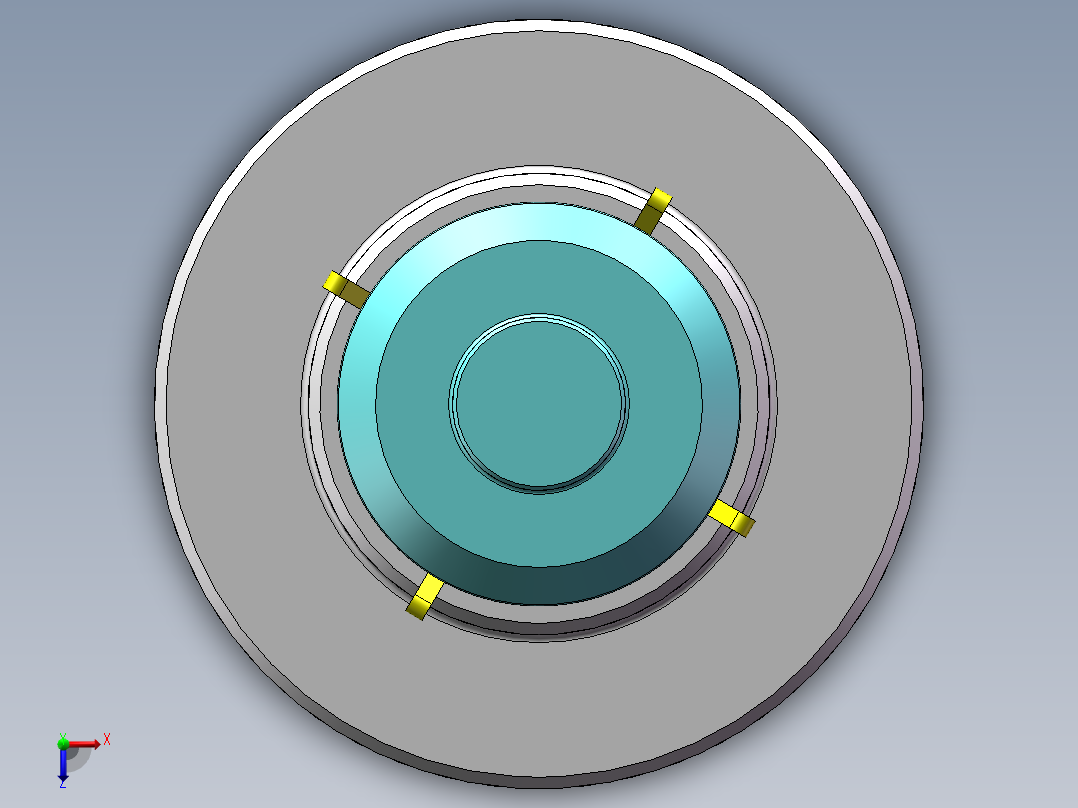 旋转压边机构俯视图