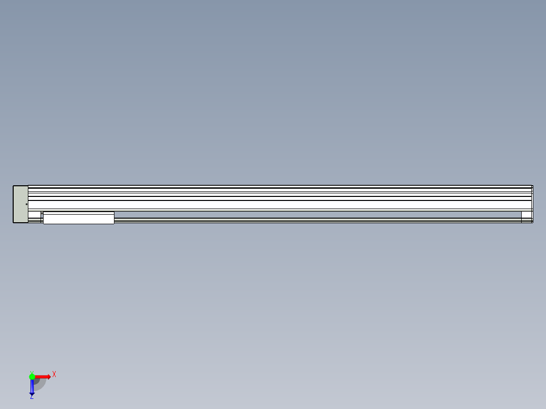 VF丝杆传动-一般环境VF27-Lxx-C-S1550-BL-ZP75-C3俯视图