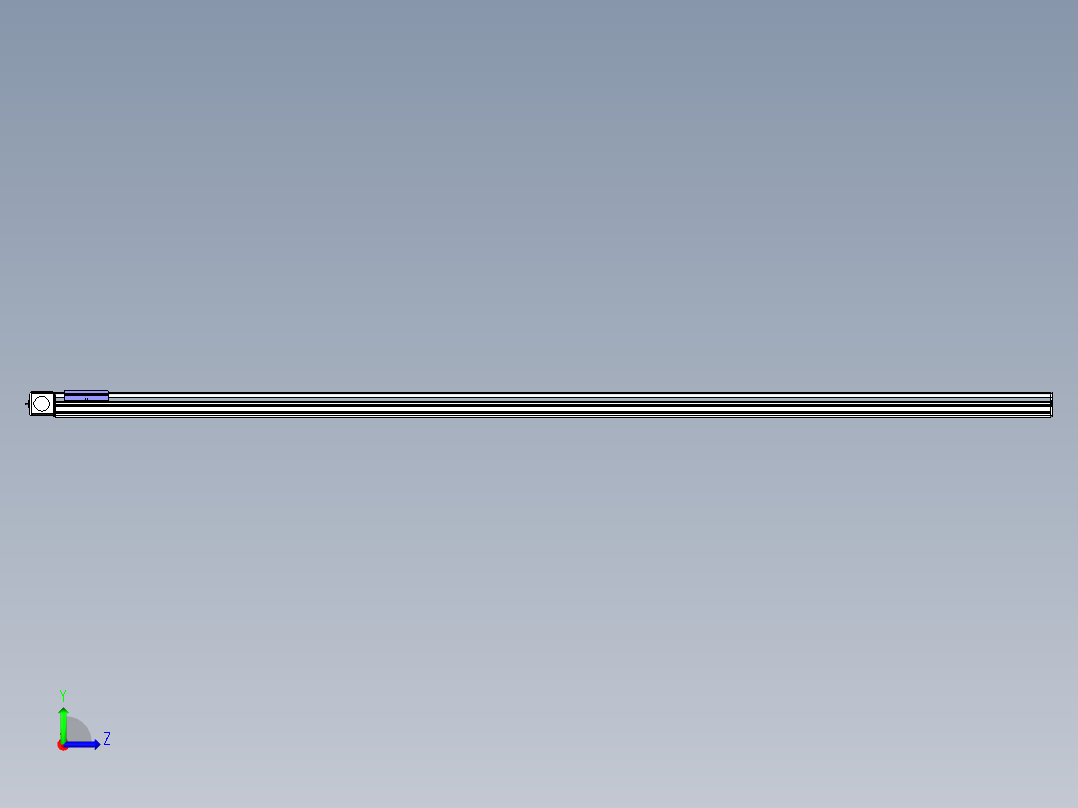 同步带滑台-半封闭B17-L100-S3400-R-P75-D3-N3左视图