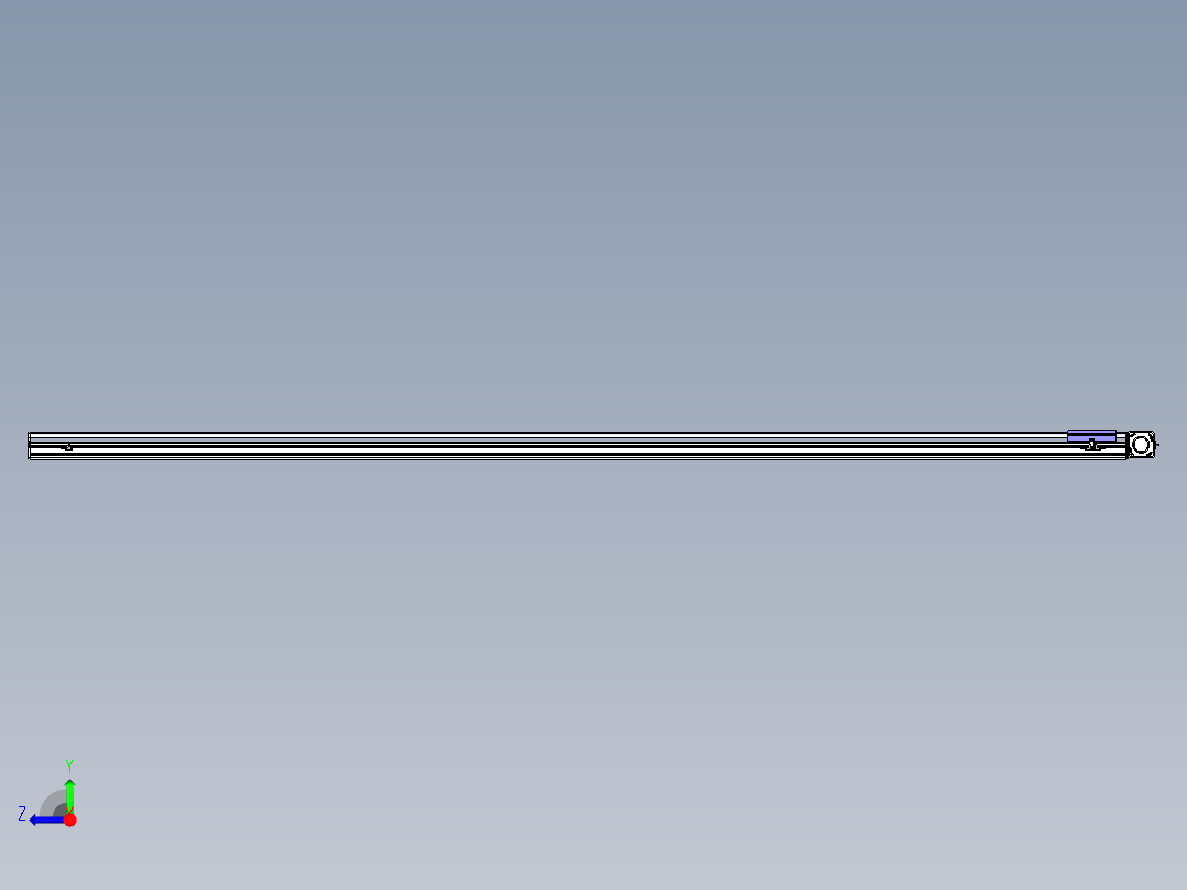 同步带滑台-半封闭B17-L100-S3400-R-P75-D3-N3右视图