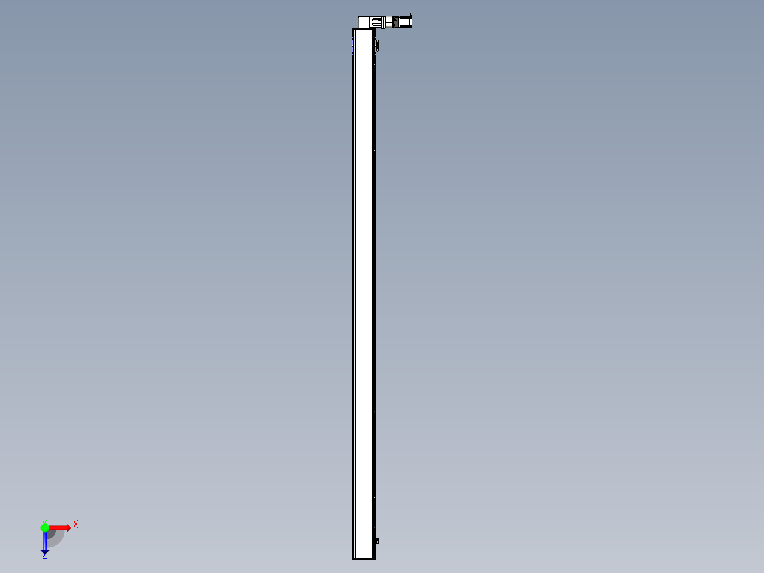 同步带滑台-半封闭B17-L100-S3400-R-P75-D3-N3俯视图