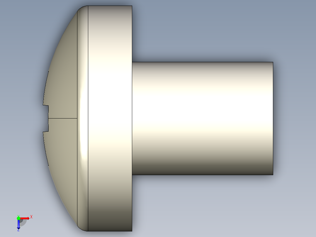 螺丝 M2 x 十字盘头-M2 x 2.5 Screw head.STEP俯视图