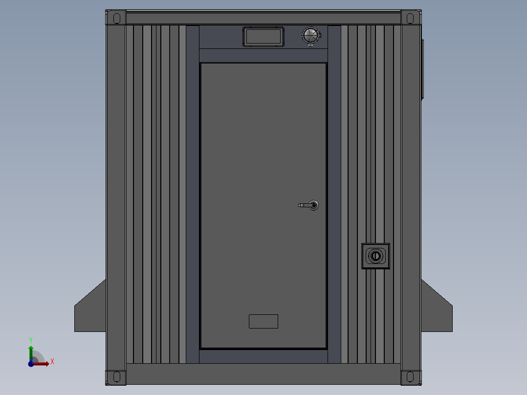 40尺储能集装箱sw16可编辑前视图