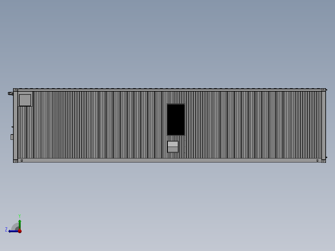 40尺储能集装箱sw16可编辑右视图