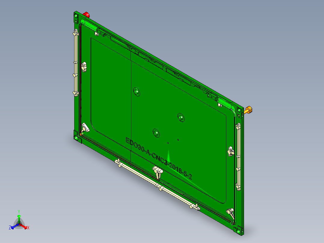 冲压件平板外壳铣包胶结构UG编程程序模型