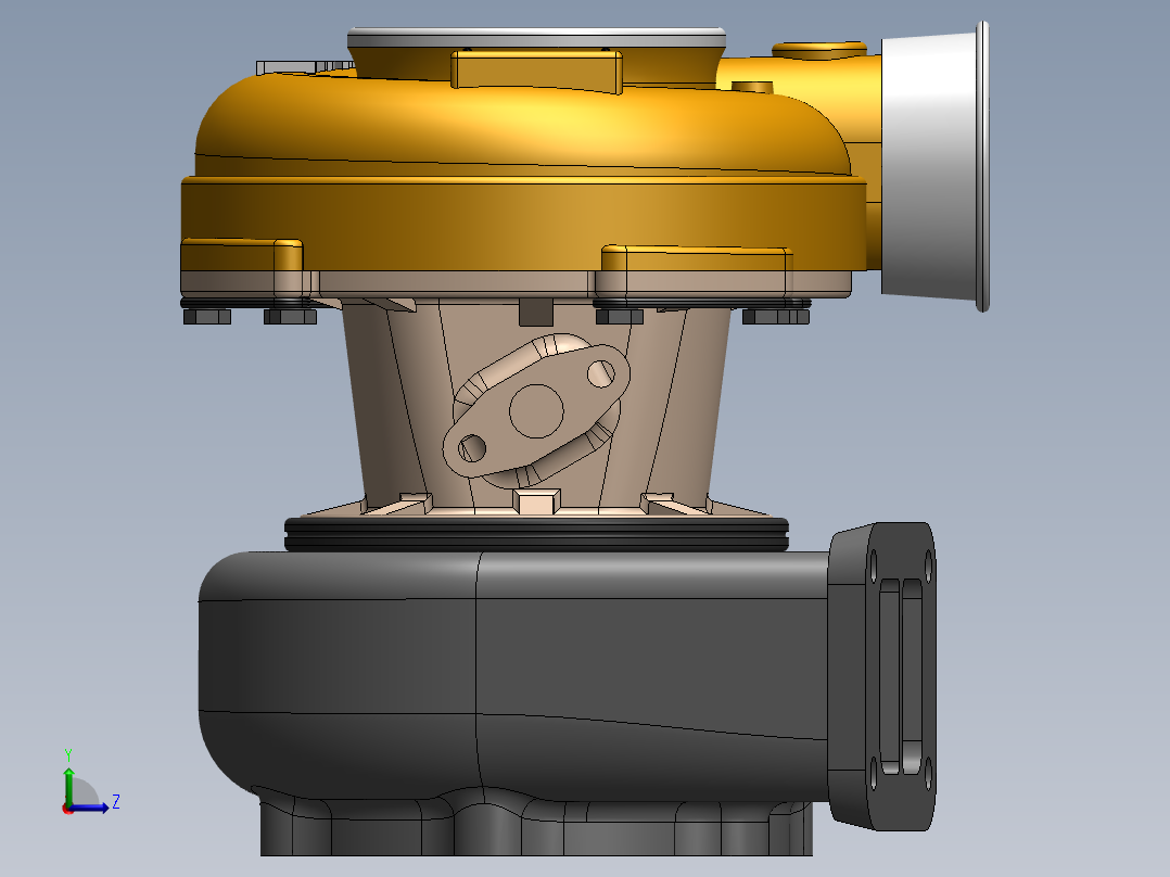 TM涡轮结构左视图