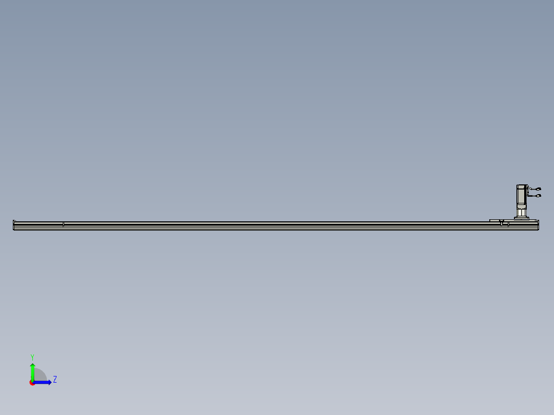 东锦齿条传动DH136G-S2800-BU-减速机+P400W左视图