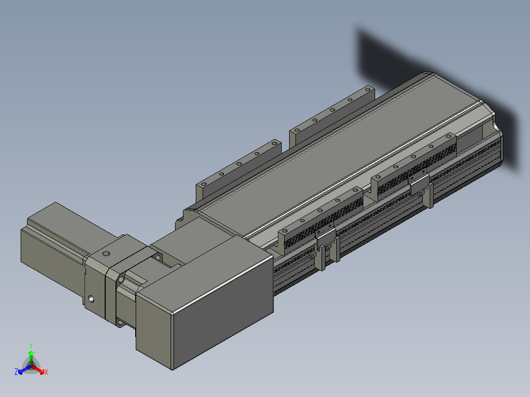 直线模组LHB17-L40-S150-BR设计图纸正等轴测图