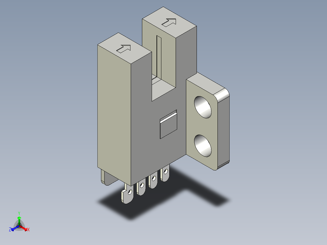 槽型光电传感器LU687_3D