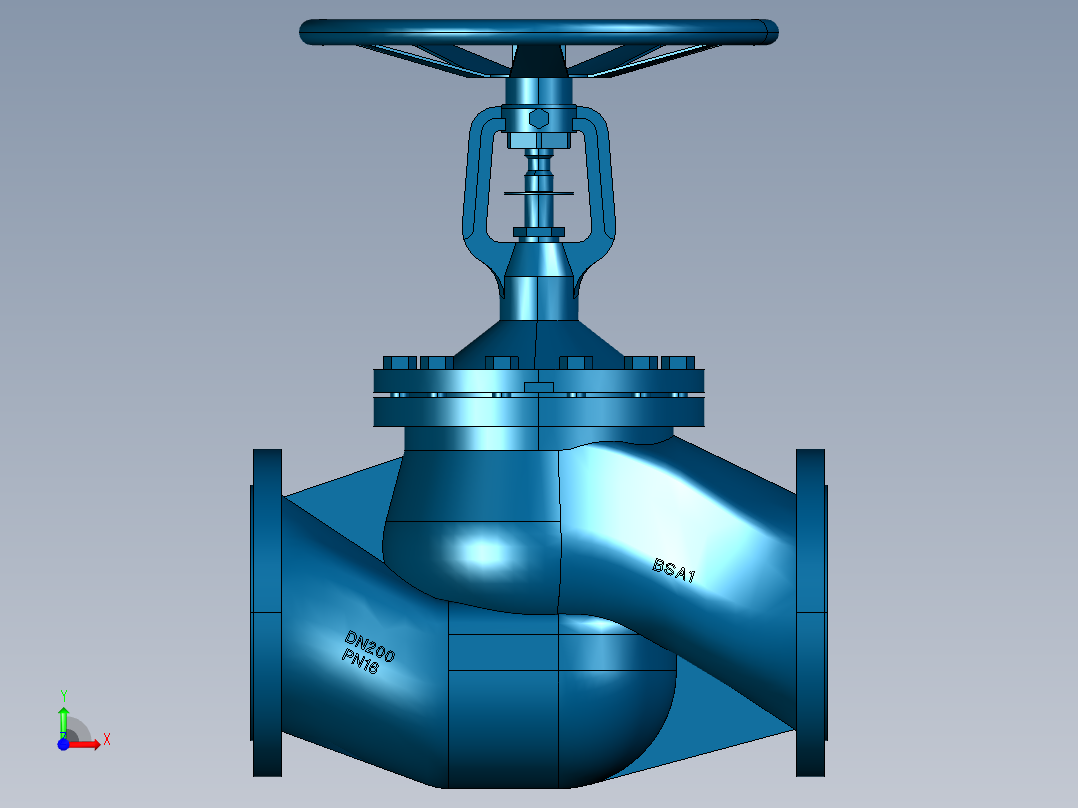 阀门模型-DN200______前视图
