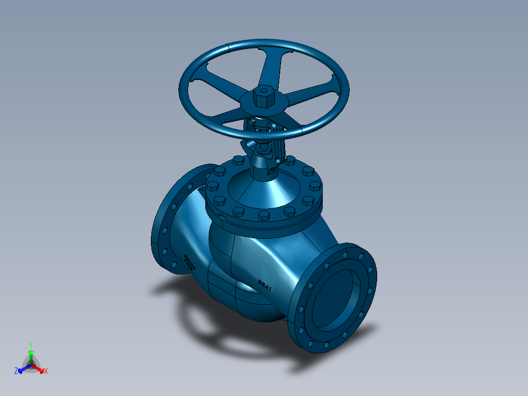 阀门模型-DN200______正等轴测图