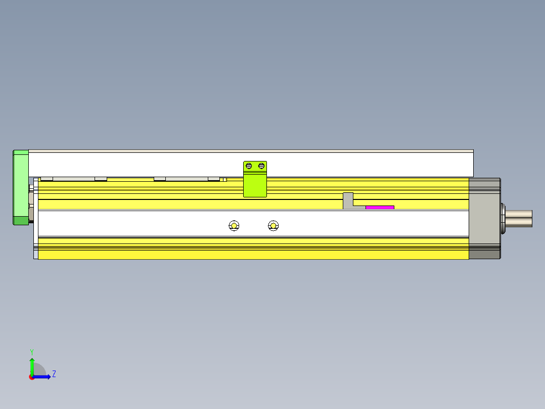 威洛博LES小滑台LES25-Lxx-S150-BL左视图