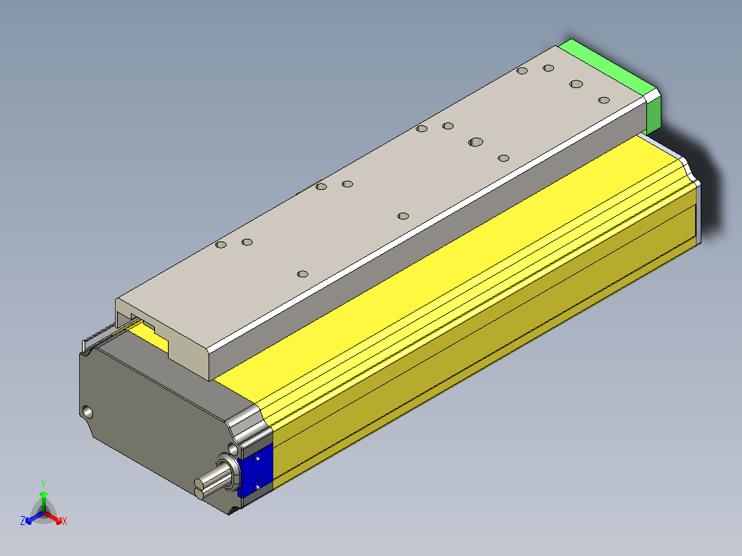 威洛博LES小滑台LES25-Lxx-S150-BL正等轴测图
