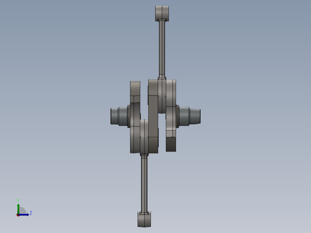 曲轴组件-俄罗斯M72摩托车和边车左视图