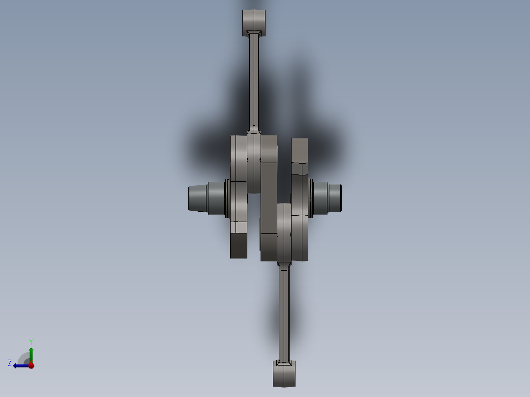 曲轴组件-俄罗斯M72摩托车和边车右视图