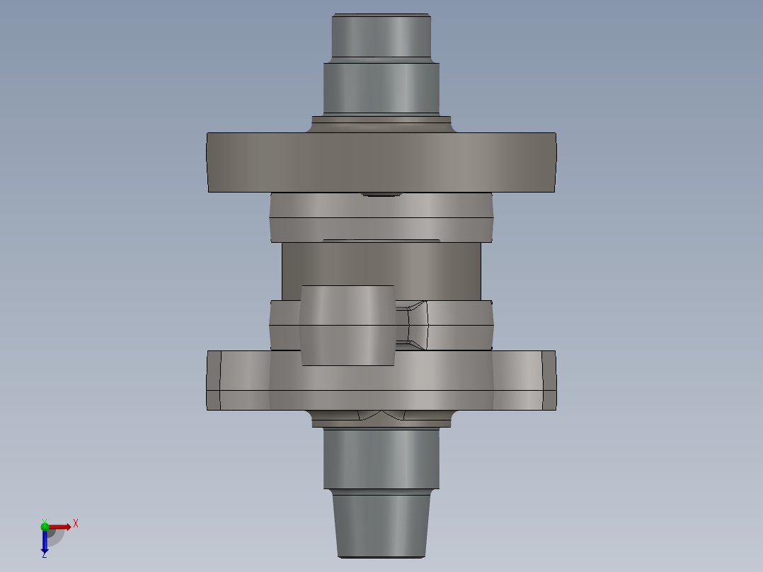 曲轴组件-俄罗斯M72摩托车和边车俯视图
