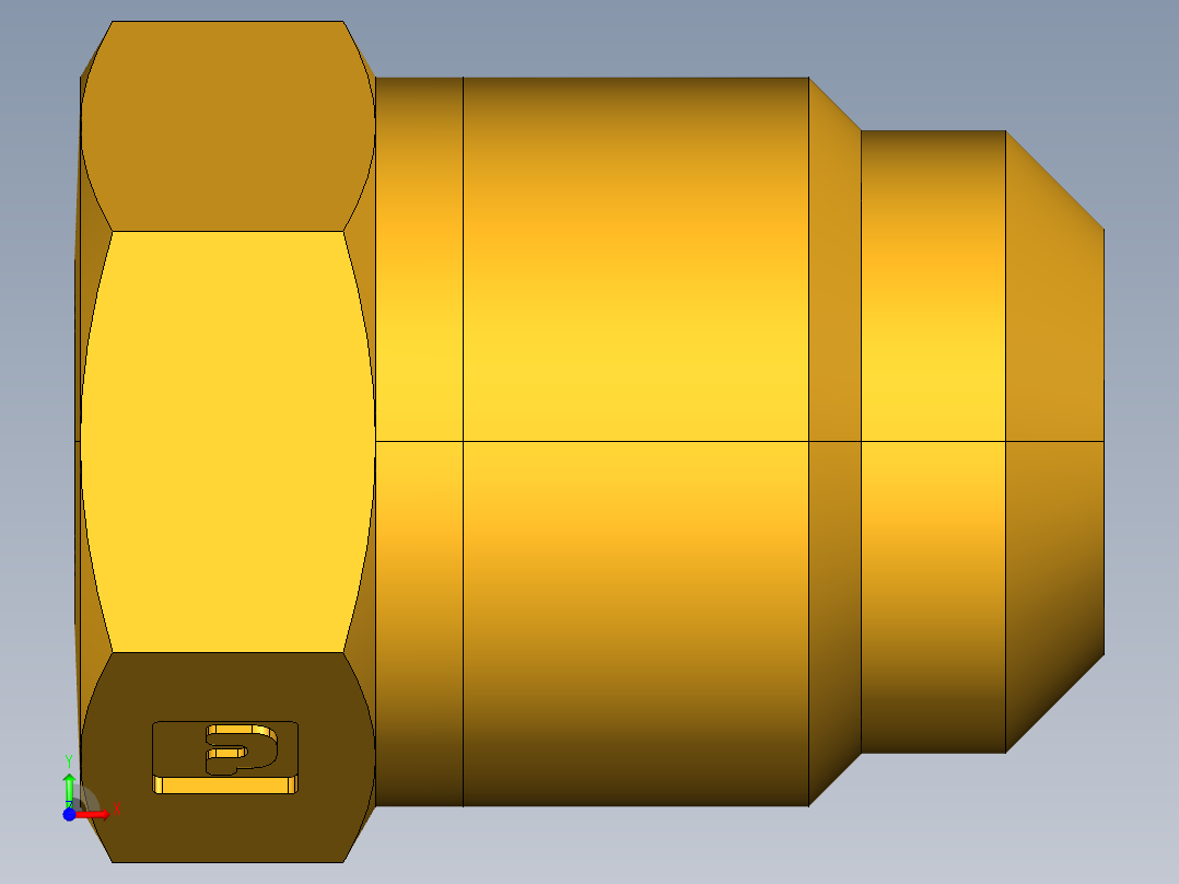 扩口式工业通用硬管接头Flared Seal Plug 639F-8前视图