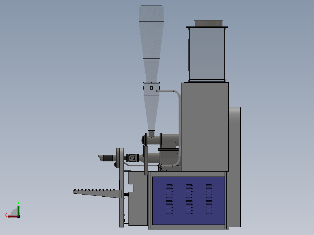 粉剂定量包装机后视图