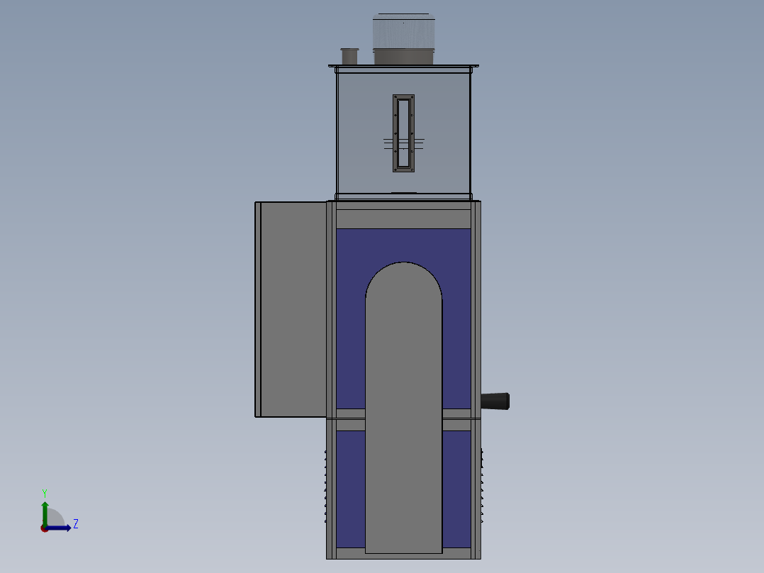 粉剂定量包装机左视图