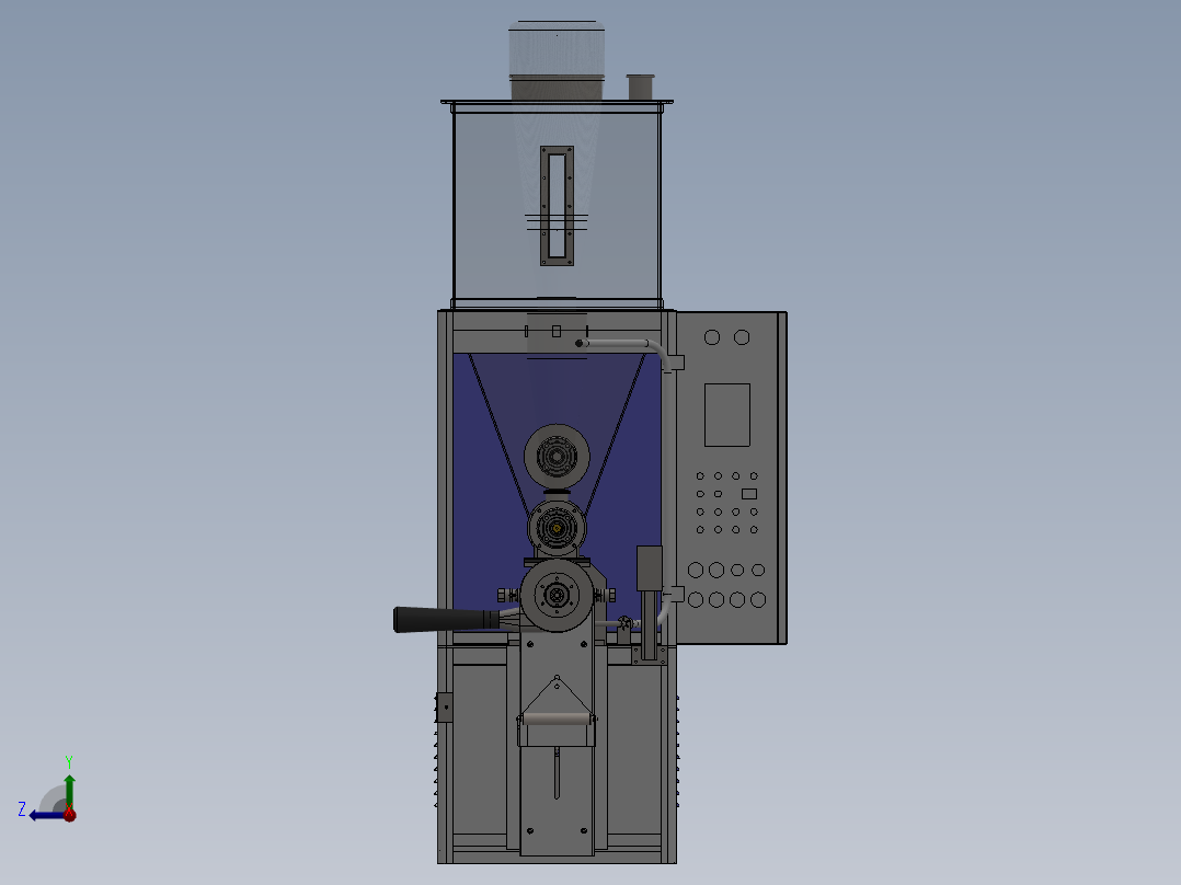 粉剂定量包装机右视图