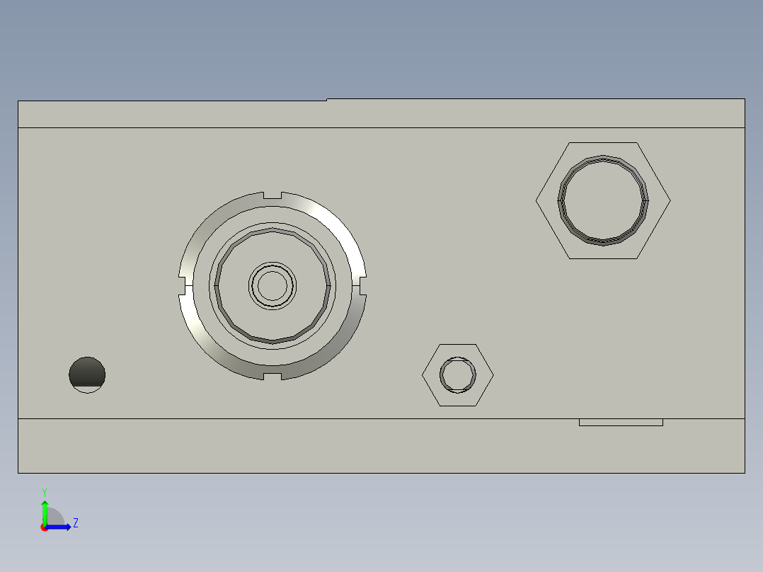 SLIDE 无杆气缸-PSL左视图