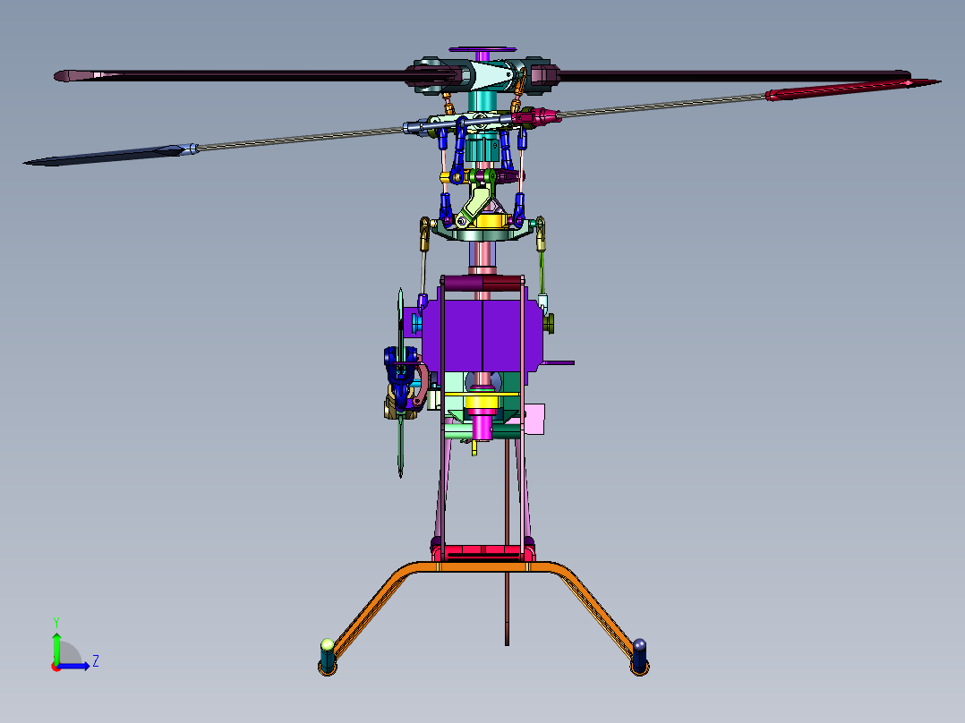 智能感应悬浮玩具飞机遥控直升机左视图