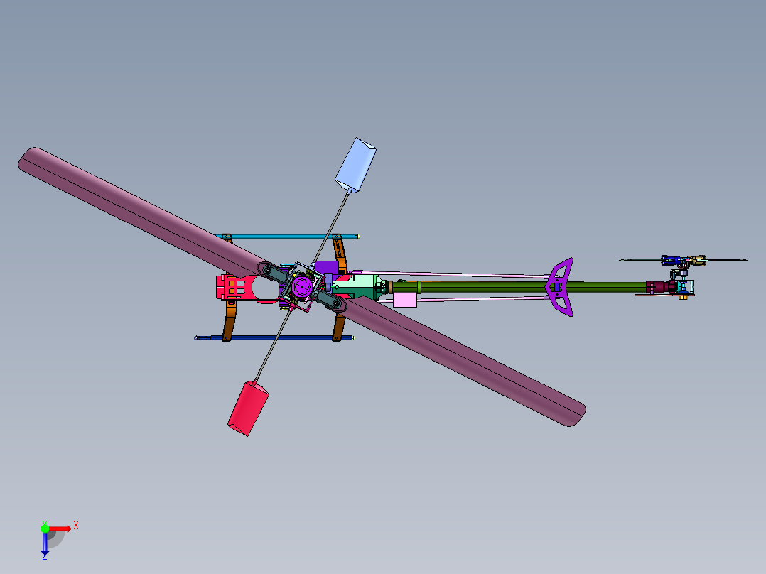 智能感应悬浮玩具飞机遥控直升机俯视图