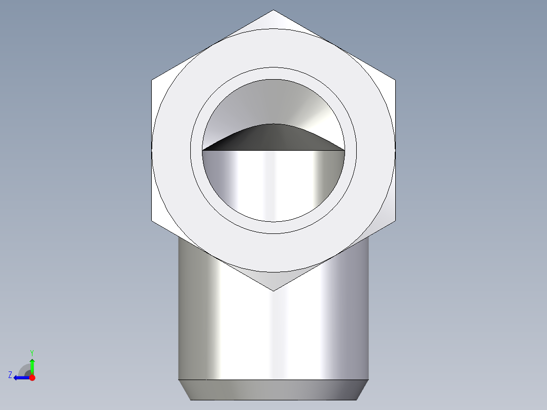 卡套式工业通用硬管接头EO_Weld_elbown_WAS28L右视图