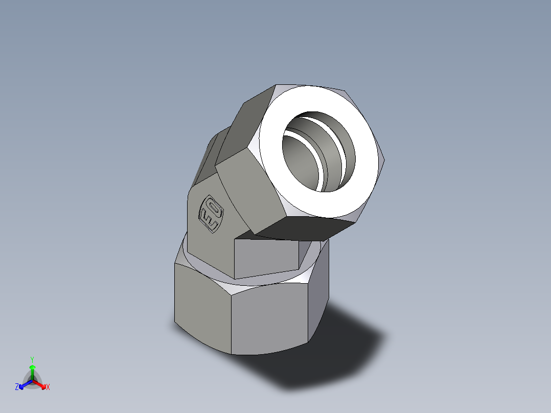 卡套式工业通用硬管接头EO_Swivel_nut_45_deg_elbow_EV22ZL71