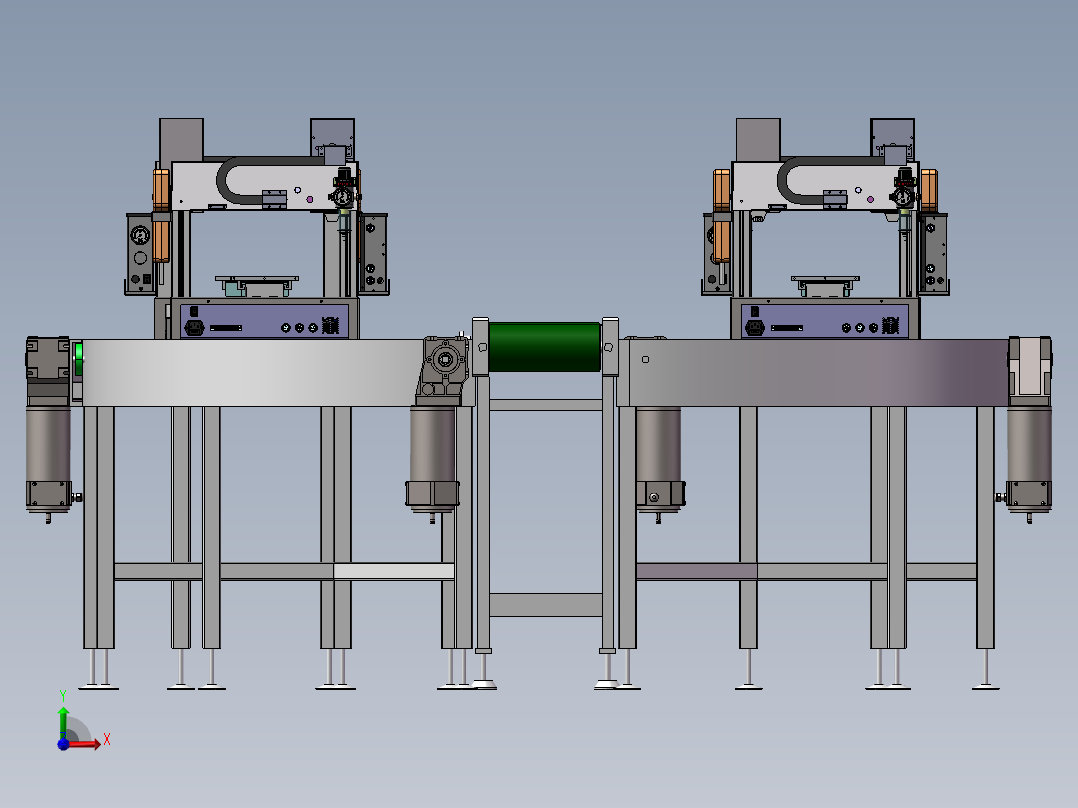 三坐标激光点焊机产线sw17可编辑前视图