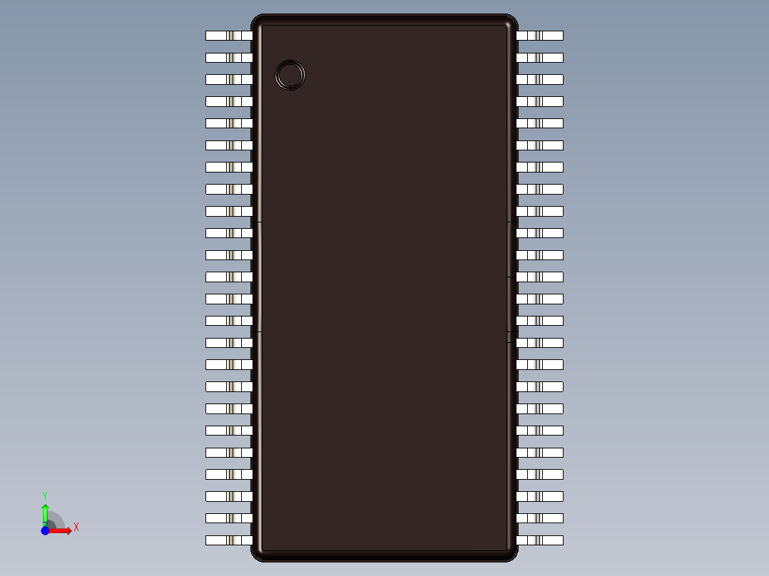 IC封装SMD TSSOP（超薄小型封装）从8引脚到56引脚版本前视图
