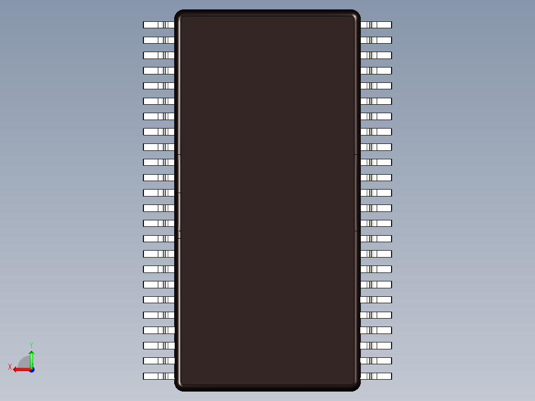 IC封装SMD TSSOP（超薄小型封装）从8引脚到56引脚版本后视图