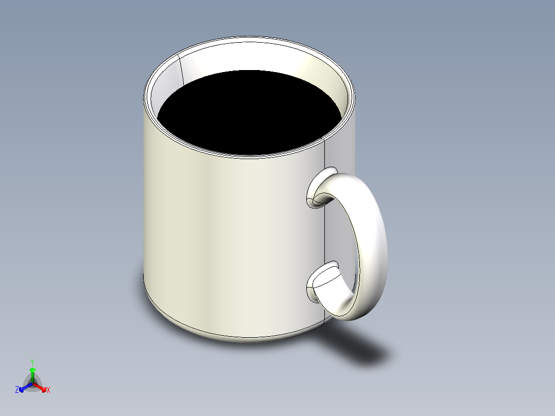 茶瓷杯正等轴测图