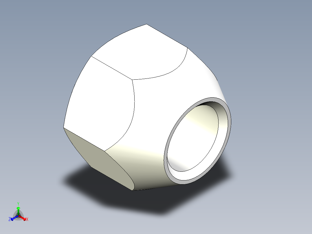 螺母(2)正等轴测图