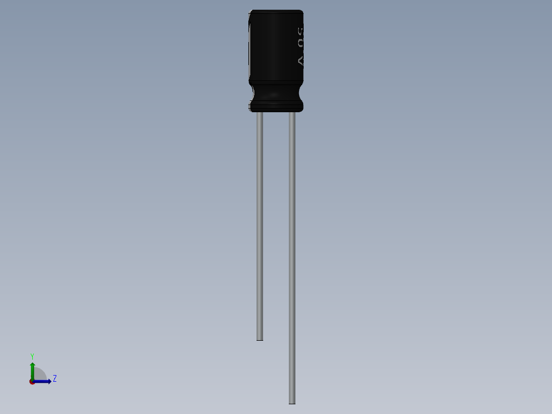 电容器 二极管 电阻器-Capacitor 2.2uF-50V左视图