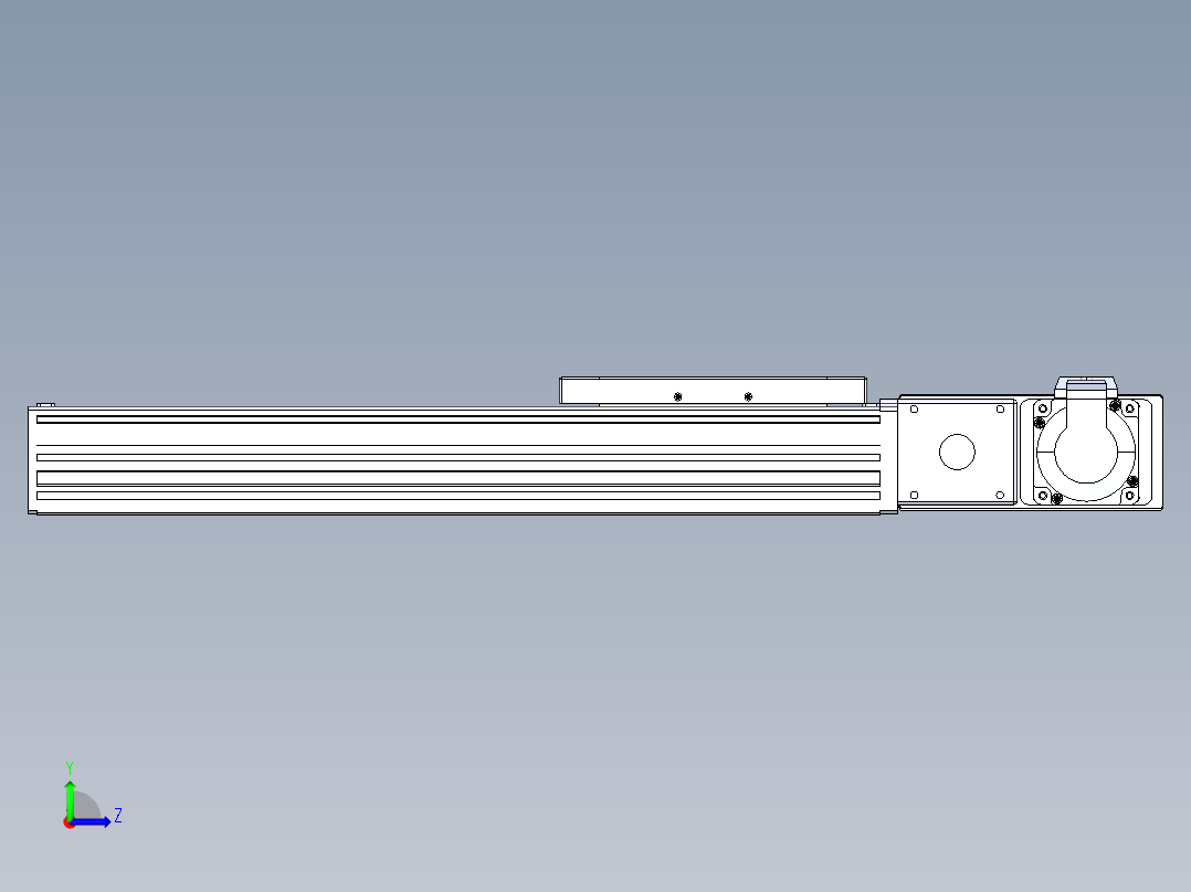 同步带全封闭直线模组TPA-HCB-120D-90-L250-MR-Y-P40-N3左视图