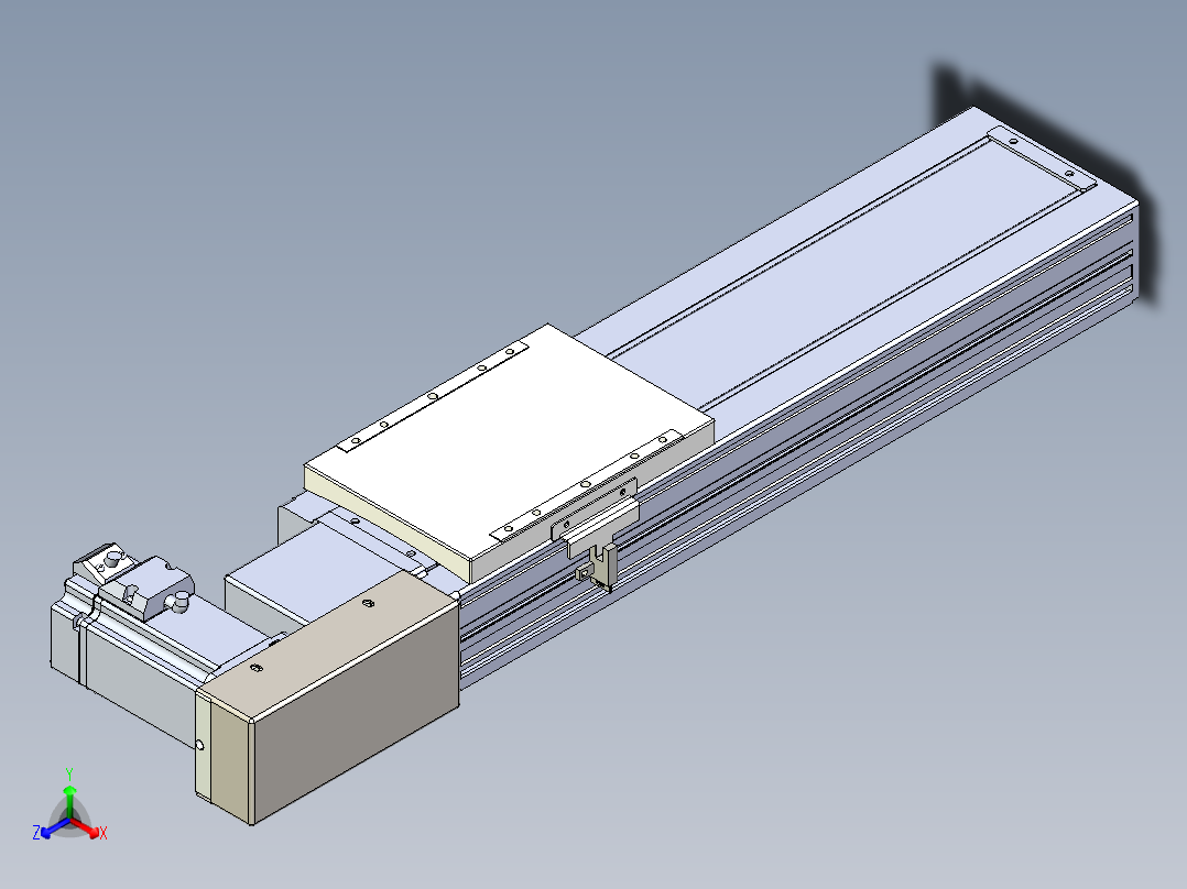 同步带全封闭直线模组TPA-HCB-120D-90-L250-MR-Y-P40-N3正等轴测图