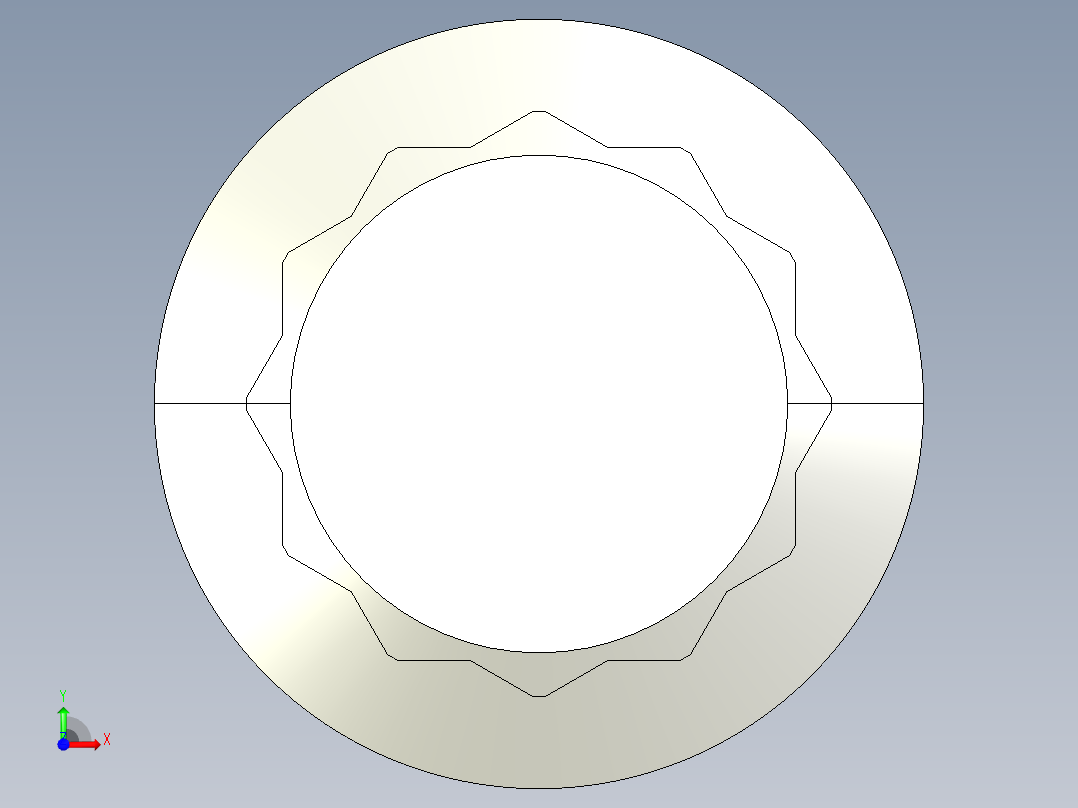 1_4in-28法兰头螺钉-1-4in-28 1.5long 12-point screws.IGS前视图