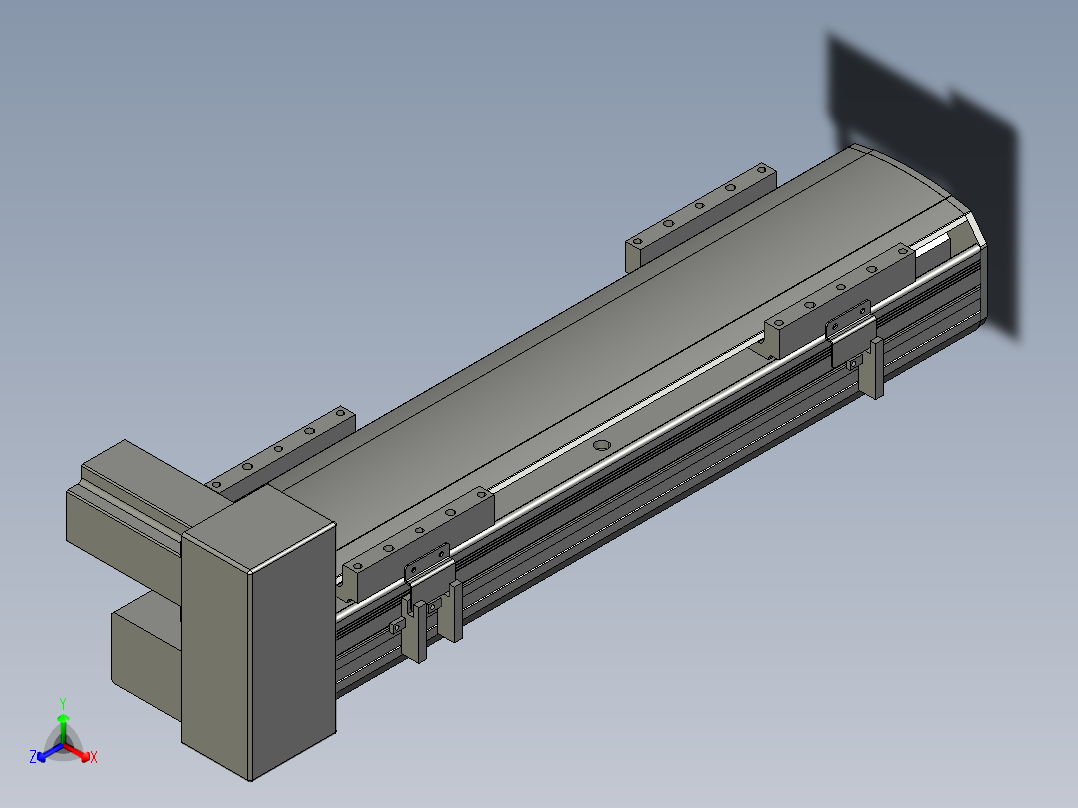 直线模组WG-LHB12-S300-RU设计图纸正等轴测图