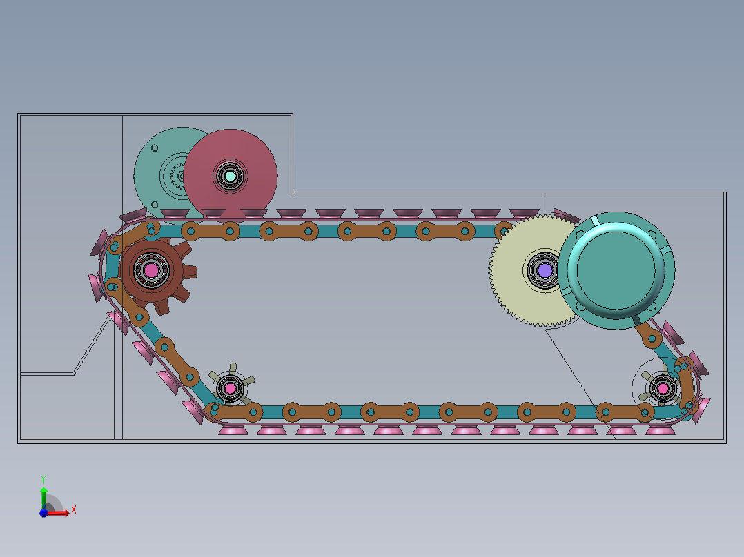 板栗切口机三维前视图